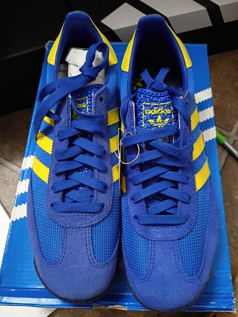 Adidas Blue & Yellow Classic Sneakers